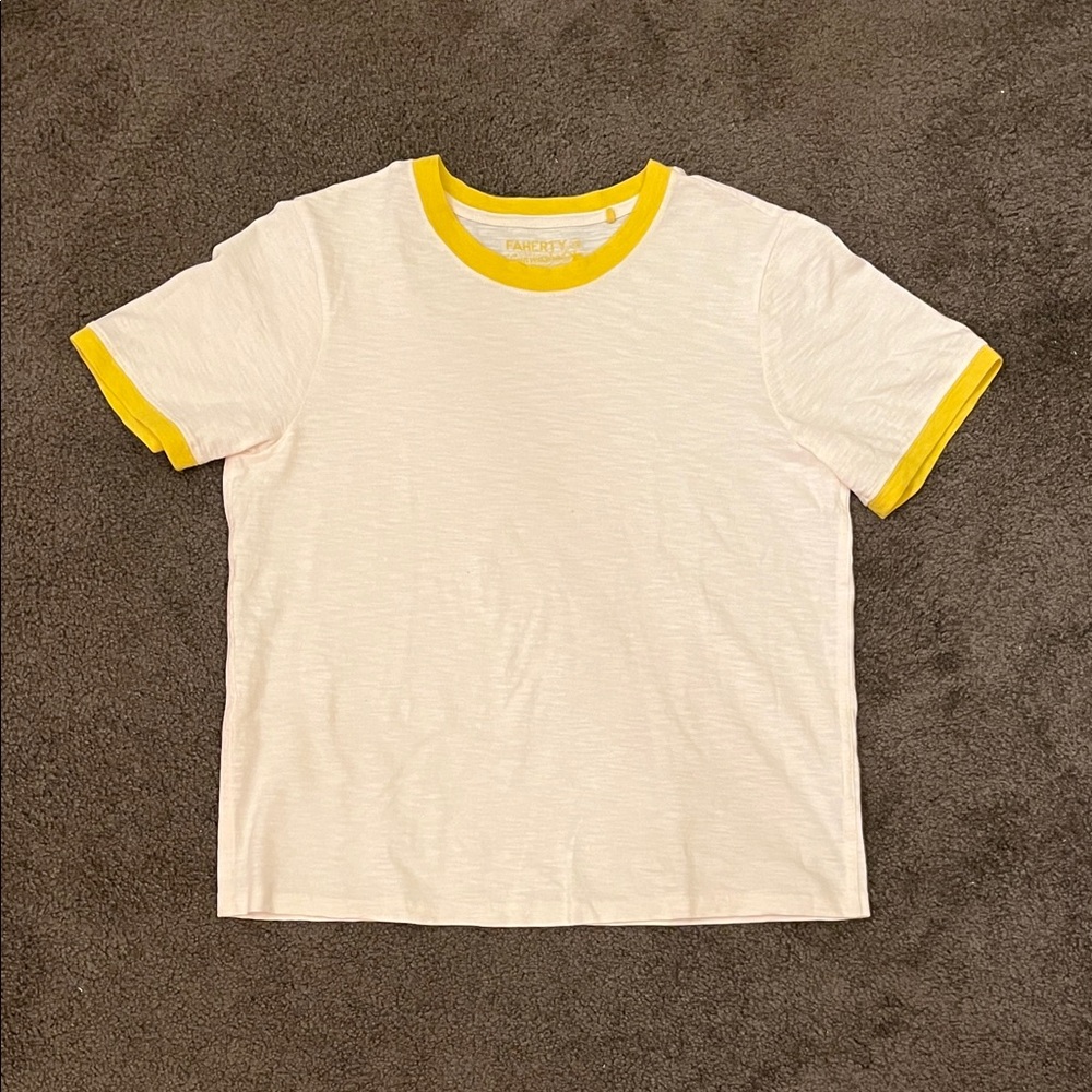 Yellow and White T-Shirt